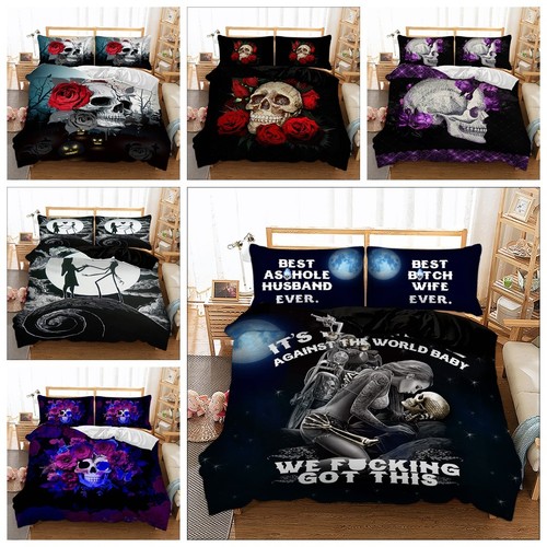 Skull duvet quilt cover - skull,