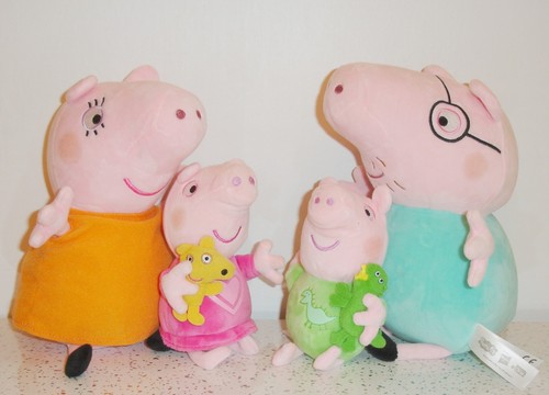 Peppa pig plush family bundle - family,