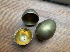 Vintage Brass Egg Shaped Containers Screw Thread Fitting FOR RESTORATION