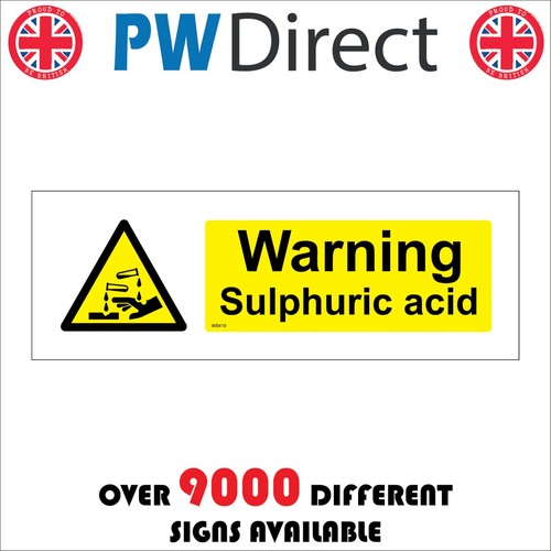 Sign warning sulphuric acid - sign,