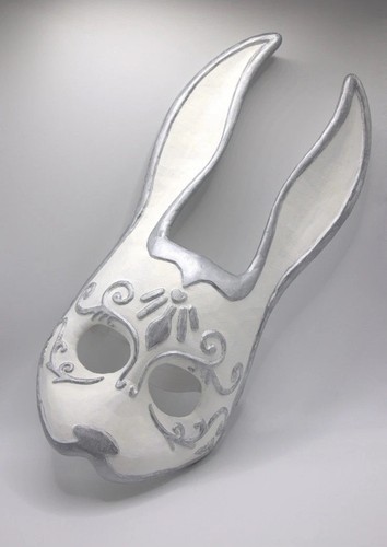 White rabbit masquerade mask - white,