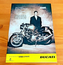 DUCATI MONSTER CARL FOGARTY - FRAMEABLE ORIGINAL CLASSIC BIKE MOTORBIKE ADVERT