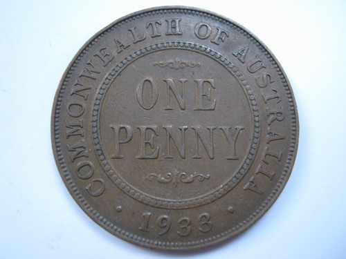 Australia 1933 bronze one - bronze,