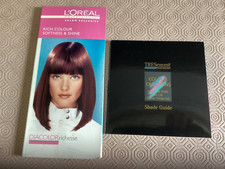 VINTAGE L'ORÉAL DIACOLOR TRESEMMÉ SHADE GUIDE HAIR SAMPLES CHARTS