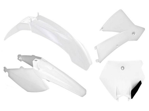 Tech white plastic - white, kit/4