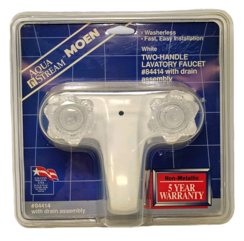 Vtg moen aqua stream white - aqua, two