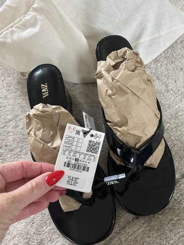 Zara black paint toe - black,