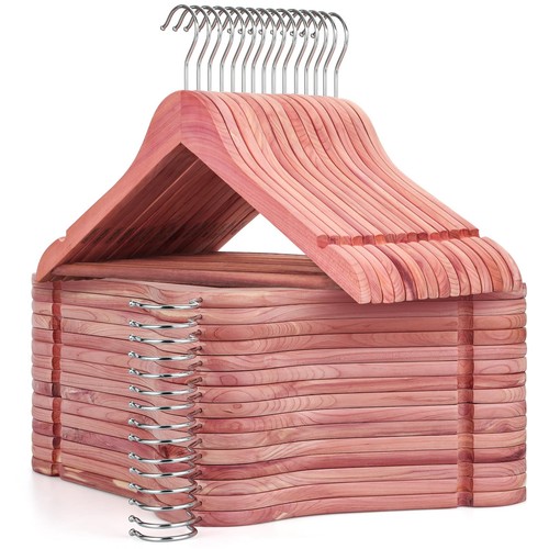 Cedar wood hangers pack - cedar,