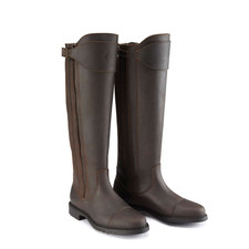 Horse Riding Country Boots kids Leather Lace Up Brown Riding Equestrian Shoes