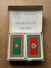 GOLD EDGED PIATNIK TUDOR ROSE PLAYING CARDS - 2 x 52 CARDS - FREE UK POSTAGE!!