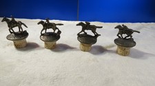Blantons Barrel Bourbon Bottle Tops 2” Brass Horse Jockey Cork Stopper ARSL(4)