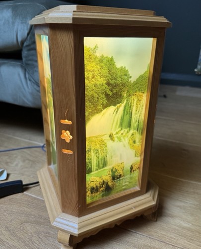 1970s animated waterfalls lamp