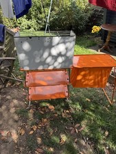 Retro & Rare Beanstalk Kitchen Camping Table or Shelf In ORANGE