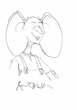 Quentin Blake BFG original drawing signed