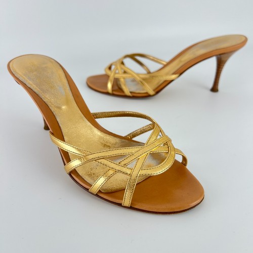 Sergio rossi auth gold - sergio,