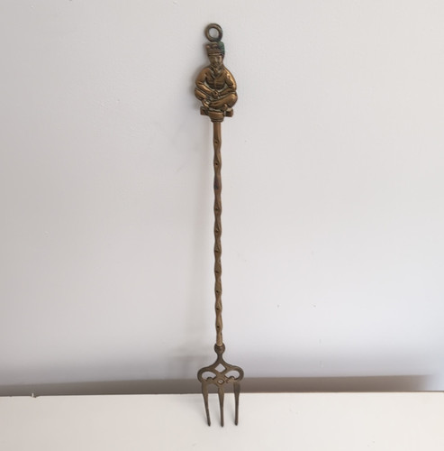 Brass toasting fork - toasting, 3-prong