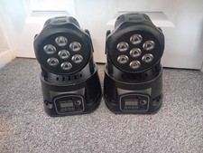 2 × DJ Lights U King Mini LED Moving Head Lights Pair