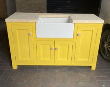 Belfast Sink Unit Solid Pine 4 Door Painted In Your Own Colour Choice