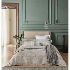 BEDECK Sezan Silver Damask Design DUVET COVER ONLY - KING - RRP £140