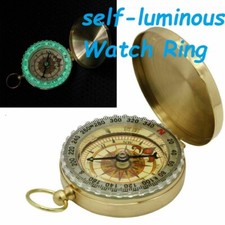 Pocket Compass Vintage Brass