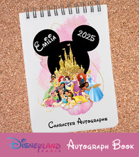 Personalised Disney Character Autograph Book Signed Booklet Holiday Memorabilia