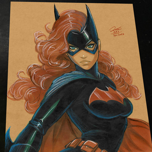 Batgirl art print signed - art,