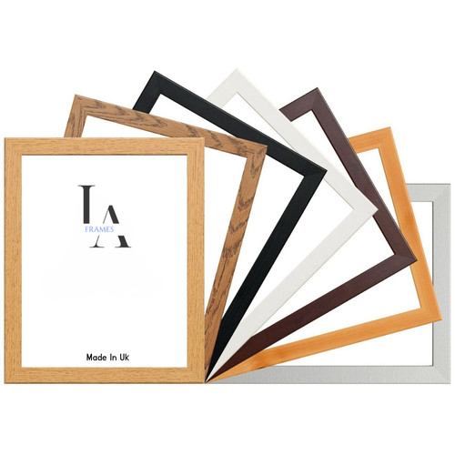 Black picture frame oak walnut - black,