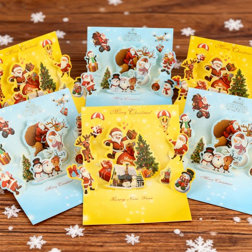 Pop up christmas cards - 3d,