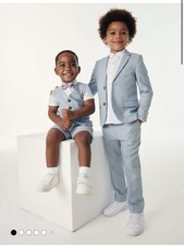 Baker By Ted Baker Boys Blue Suit Age 4 RRP £105 Brand New With Tags