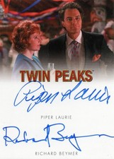 Twin Peaks Log Lady: Piper Laurie & Richard Beymer Dual Autograph Card