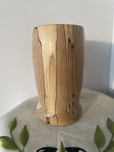 Spalted beech vase goblet - vase,