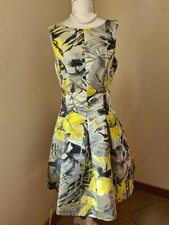 Coast Sleeveless Fitted bodice Occasion dress Silver Multi Shimmer RRP £85 CA308