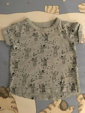 Baby boys short sleeved top t-shirt NEXT cute blue cactus size 3-6m