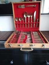 AMAZING THAI 45 PIECE GOLD COLOURED CUTLERY SET BOXED - LOOKS AMAZING