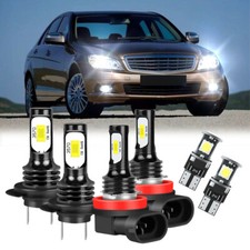 For Mercedes C Class W204 2007-14 Xenon White Led Fog Side Light Headlight Bulbs