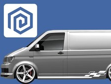 2x Squares Shapes Side Stripe