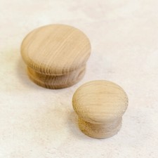 Wood Birch Cabinet Knobs Round