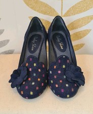 Ruby Shoo Navy Spot Flower Size 3