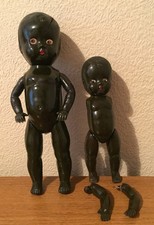 Vintage Rare Creepy Plastic Black Tudor Rose Doll Bundle Lot TLC Flirty Eyes