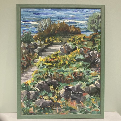 Vintage oil painting landscape - vintage,