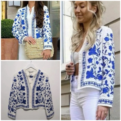 Zara embroidered shirt jacket - zara,