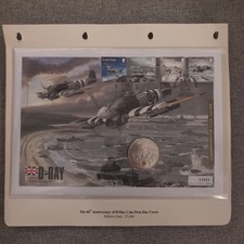 Commemorative Coin First Day Cover D-Day 60th Anniversary Limited Edition
