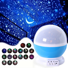 Starry Night Light Projector Star Sky Moon Lamp Kids Bedroom lights Rotating LED