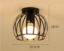 Vintage black semi - black, semi-flush