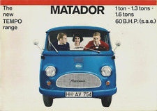 Tempo Matador 1964-65 UK Market Sales Brochure Van Kombi High Low Loader
