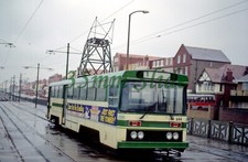 BLACKPOOL CENTENARY TRAM 644 BISPHAM MAR 1990 ORIGINAL SLIDE+COPYRIGHT