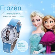 Light Blue Girls Kids Frozen Elsa & Anna Watch Princess Cartoon Toys for Kids
