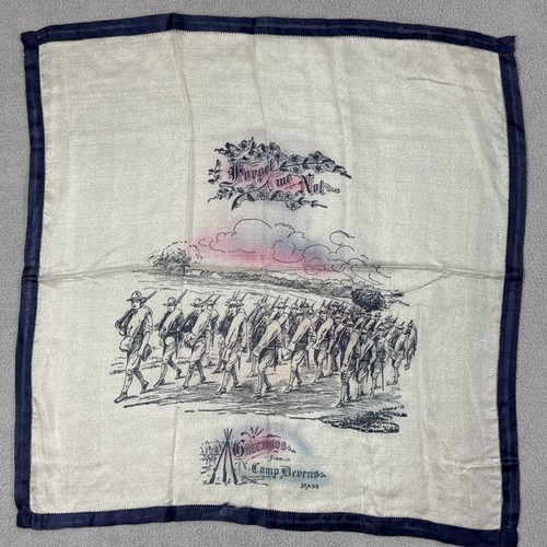 Antique ww1 silk handkerchief - silk,