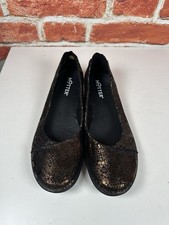 Hotter Robyn II Shoes Size 7.5 UK STD Fit Black Leather Ballerina Pump Flats