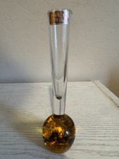 Vintage Art Glass Clear Stem
